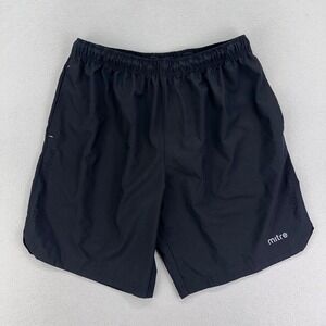 mitre Gym Shorts‎ Mens Large Black Lightweight Soccer Training Running Athletic